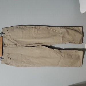 Lee Riders Pants Womens Size 16 Tan Thinner Fabric Comfy Cool Pockets